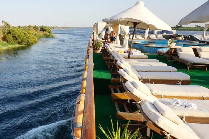 4 Days Nile cruise Aswan to Luxor & Abu Simbel. Hot air Balloon - Meals, cabins, and life aboard the boat