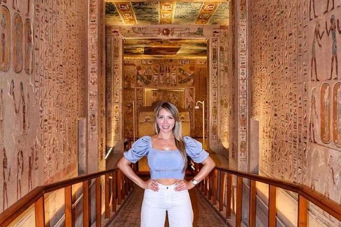 8 Nights Egypt Tour,Cairo,Luxor,Aswan&Abu Simbel,Nile Cruise,Hot Air Balloon - A hot air balloon and the Valley of the Kings
