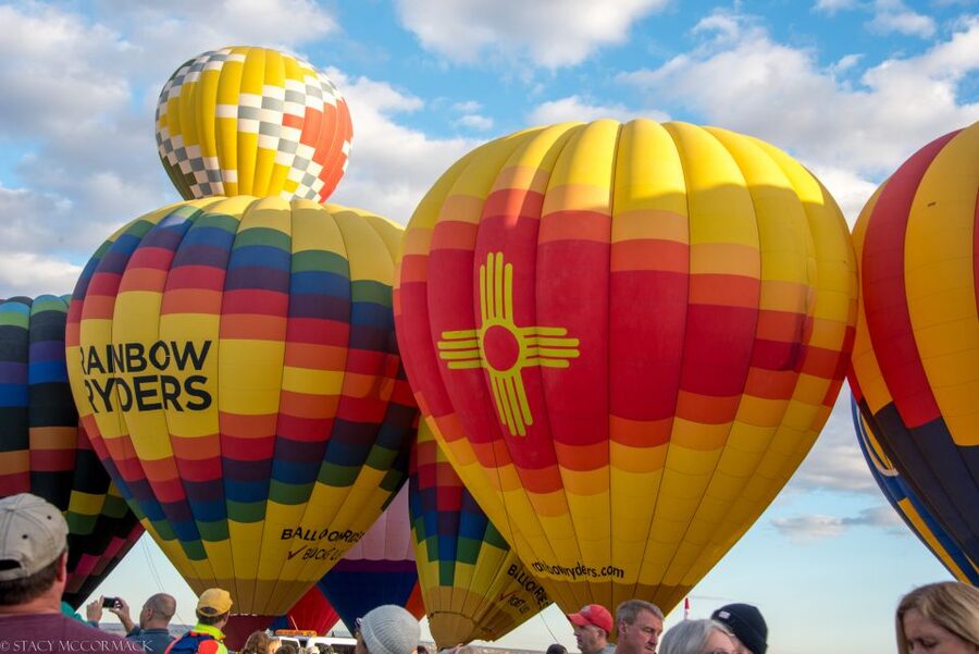 Albuquerque: Rio Grande Valley Hot Air Balloon Ride - The balloon inflation is part of the show