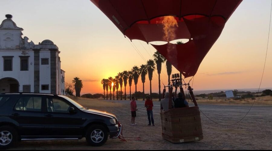 Alentejo: Private Hot Air Balloon Sunrise Flight - Watching the balloon inflate before takeoff