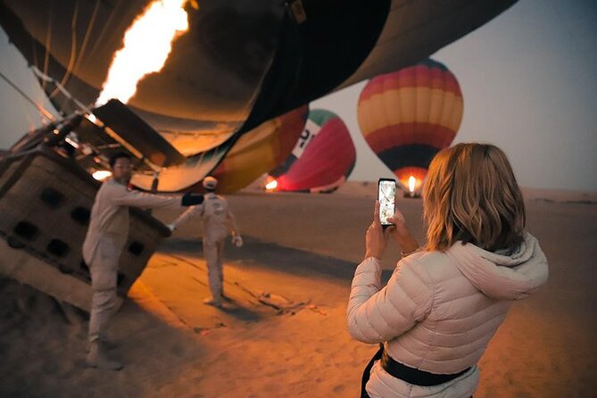 Amazing Hot Air Balloon With Beautiful Desert Sunrise View - Sunrise views over the desert and Hajar Mountains