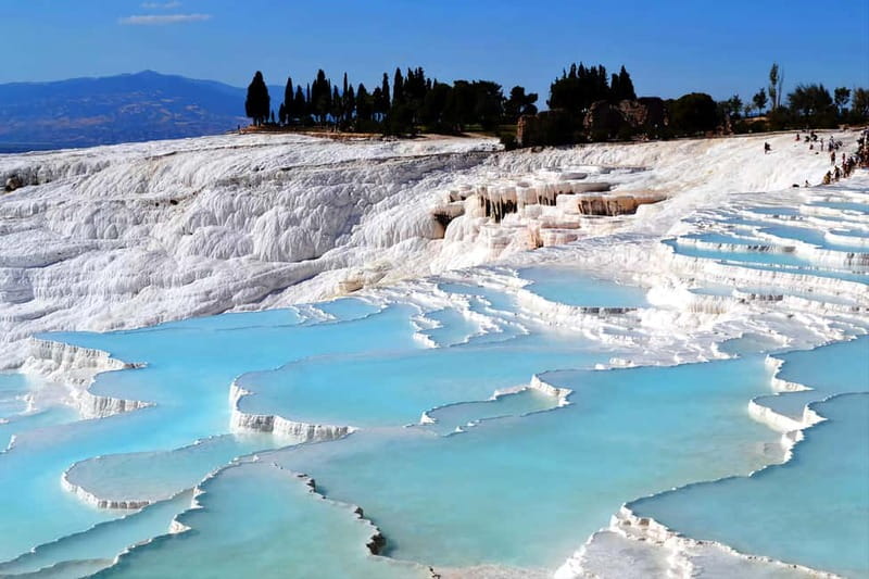 Antalya: Pamukkale Tour with Hot Air Balloon and Lunch - Walking across Pamukkale’s white terraces
