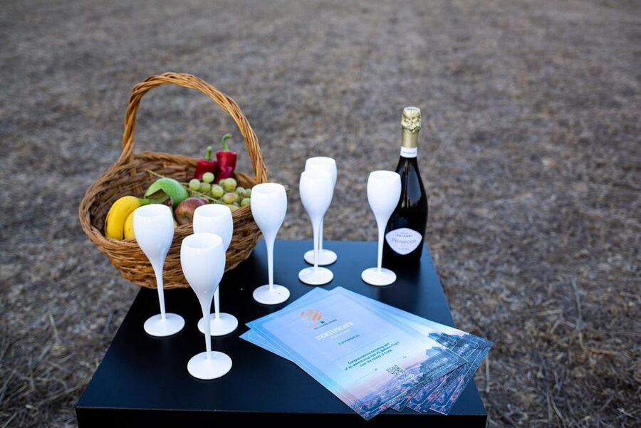 Athens: Hot-Air Balloon Flight Experience with Snacks & Wine - The landing celebration: breakfast, wine, and a certificate