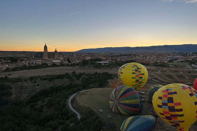 Balloon flight at sunrise in Segovia - Rising over the Alcázar of Segovia