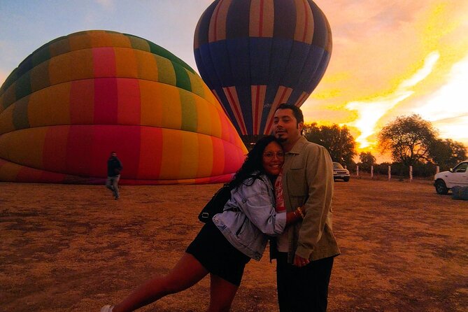 Balloon flight experience to Teotihuacan Pyramids - The sunrise setup at Aventura en Globos