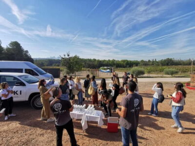 Balloon flight: panoramic view of Montserrat and Transport from Barcelona
