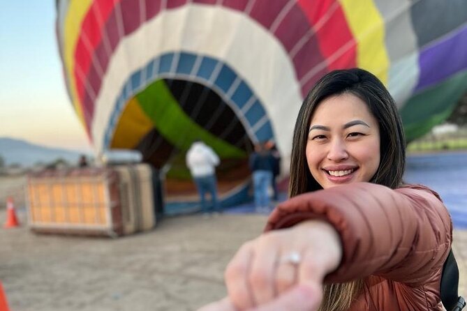 Balloon flight + pick up in CDMX + Breakfast in Cave + Pyramids - Toast, certificate, and the photo question