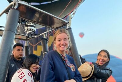 Balloon flight with breakfast in Cave and Pyramids tour from CDMX