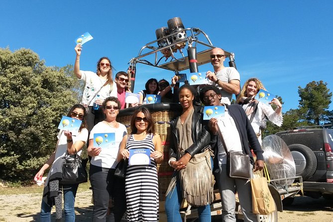 Balloon Ride over Catalonia with optional Pick-up from Barcelona - The landing, toast, and flight certificate