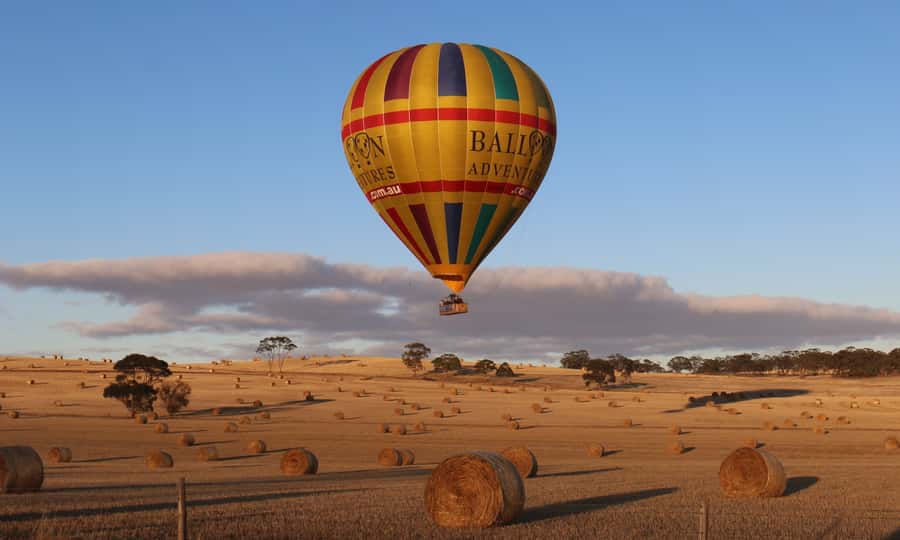 Barossa Valley: Hot Air Balloon Flight - Helping inflate the giant rainbow balloon