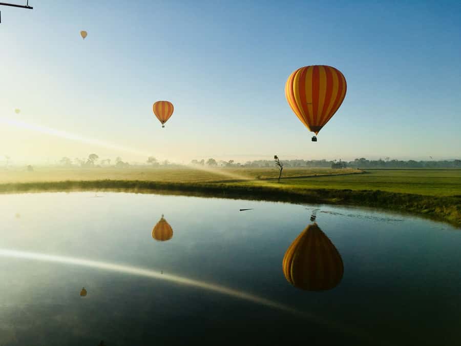 Brisbane: Hot Air Balloon Flight with Vineyard Breakfast - The landing and the hands-on finish