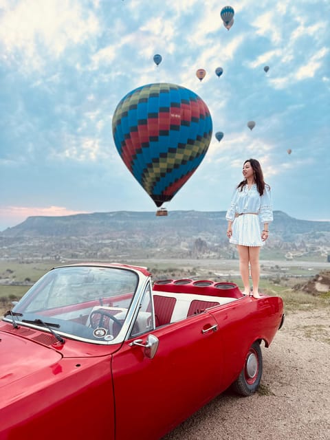 Cappadocia: Hot Air Balloon Watching Tour with Classic Car - Göreme National Park: 40 minutes with the balloons overhead