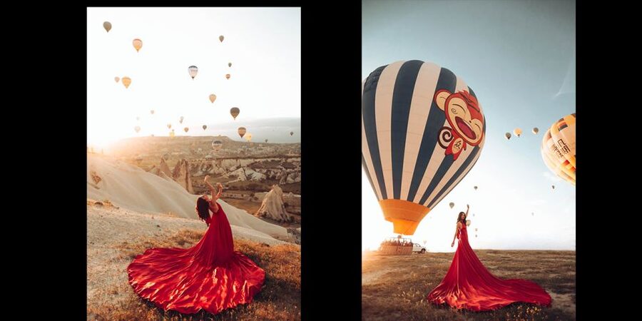 Cappadocia: PhotoShoot with Balloons. Flying Dress included. - What the six photo stops add