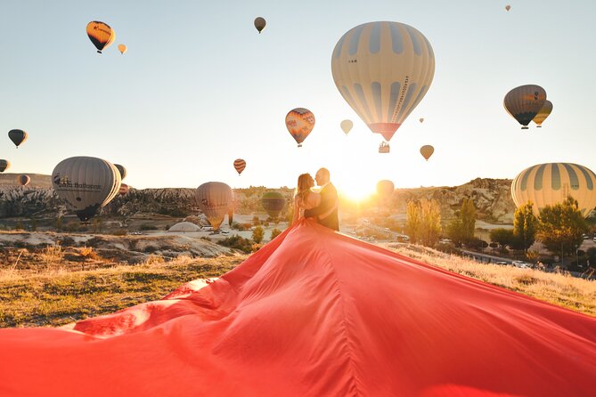 Cappadocia Private Flying Dress & Hot Air Balloon Photoshoot - Balloons Are the Star, but They Are Not Guaranteed