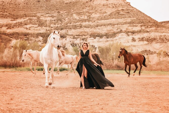 Cappadocia Private Flying Dress & Hot Air Balloon Photoshoot - Rose Valley: Warm Rock and Morning Color