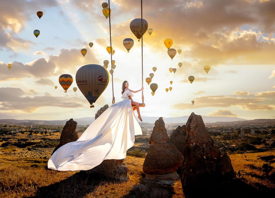 Cappadocia: Taking photo with Swing at hot air balloon view - What you receive after the shoot