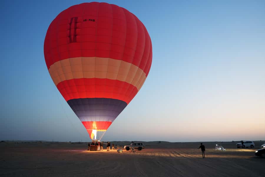 Dubai: Hot Air Balloon Ride with Camel Ride & Falcon Show - Camel and horse rides after landing