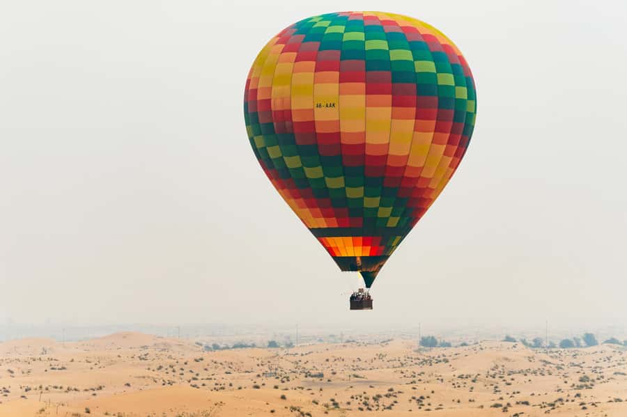 Dubai: Sunrise Balloon Flight with Camel Ride & Breakfast - A balloon flight built around the sunrise