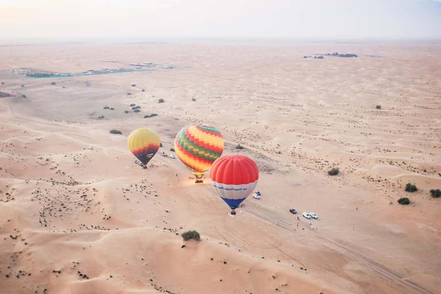 Dubai: Sunrise Hot Air Balloon Tour Over the Desert - Leaving Dubai before sunrise