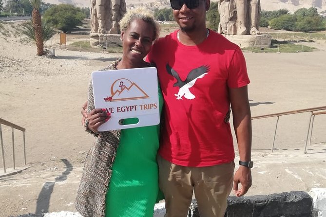 Enjoy Hot Air Balloon,Valley of the kings,Hatshepsut temple in Luxor - Colossi of Memnon: a quick stop with big statues