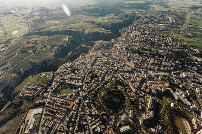 Exclusive Private Hot Air Balloon Flight in Matera with Breakfast - A private view of Matera from the sky