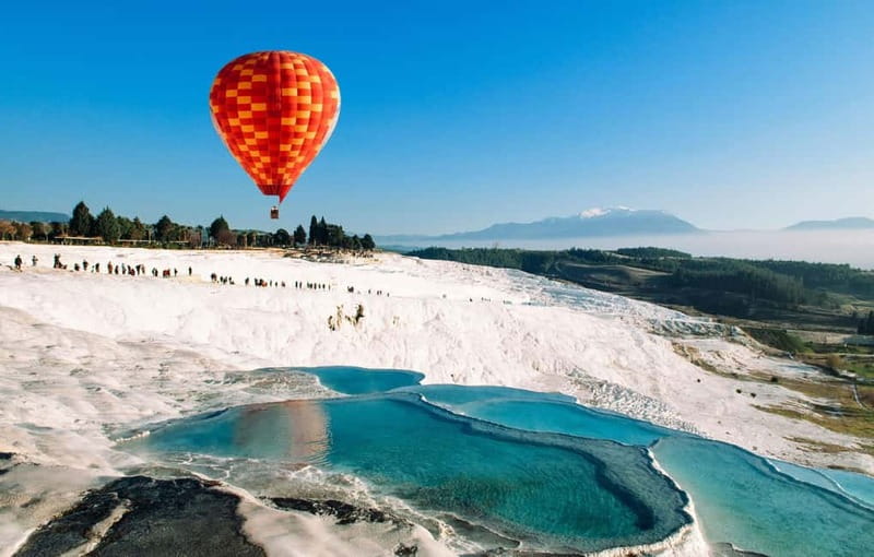 Fethiye: Pamukkale Day Trip w/Hot Air Balloon Ride - Walking barefoot on Pamukkale’s terraces