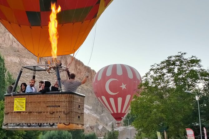 Full-Day Cappadocia Private Red Tour with Balloon Ride - Taking off above Soganli Valley