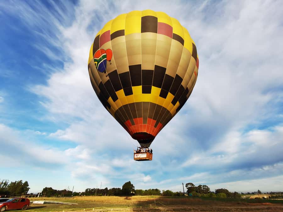 Hot air Balloon and Cape Winelands Private guided tour - One hour over Stellenbosch vineyards