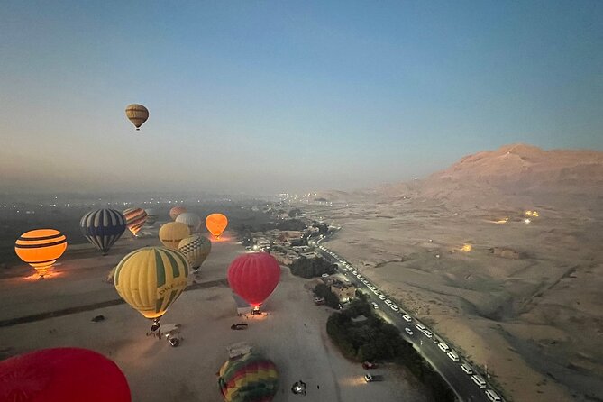 Hot Air Balloon Experience in Luxor with Pickup and Drop-off - Looking down on the Valley of the Kings