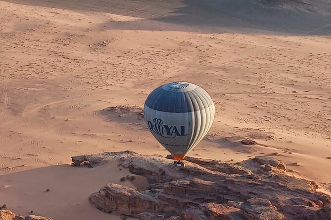Hot Air Balloon Flight at Wadi Rum - The rock, sand, and valleys below