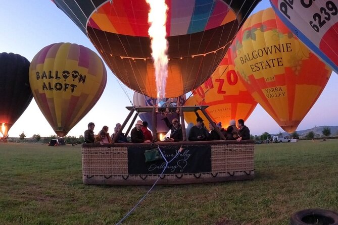 Hot Air Balloon Flight over the Yarra Valley - Watching the balloon inflate before takeoff