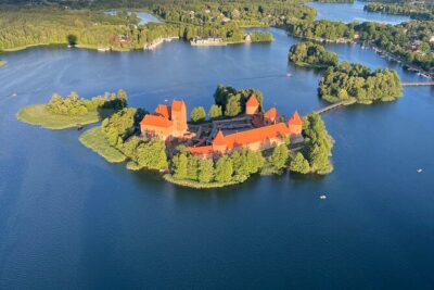 Hot air balloon flight over Vilnius or Trakai in Lithuania