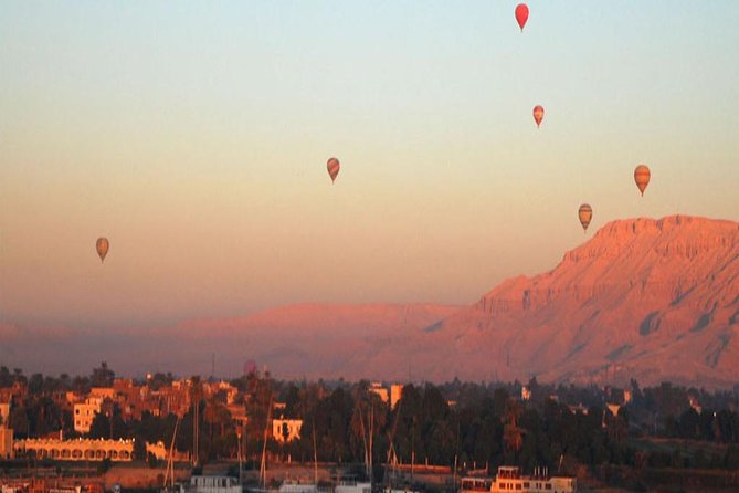 Hot Air Balloon Over Luxor - Temple of Hatshepsut from above