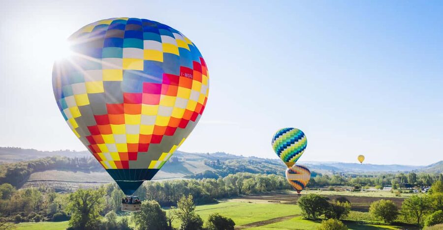 Hot Air Balloon, Pienza, Montalcino, Val D'orcia - The one-hour flight over Tuscan hills