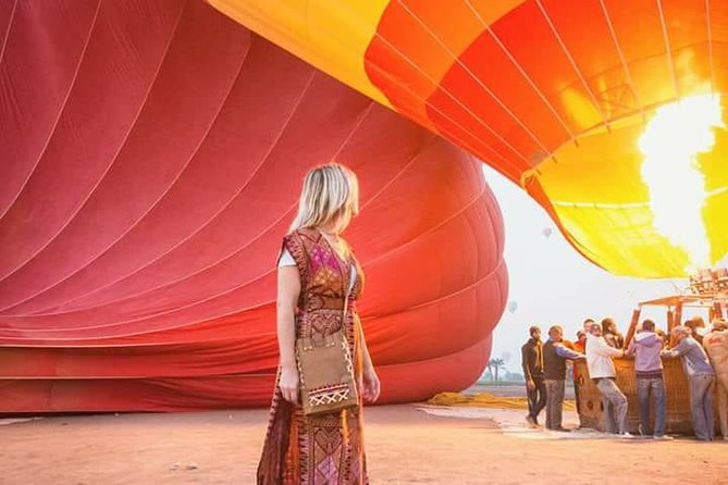 Hot air balloon ride at Luxor - Crossing the Nile before sunrise
