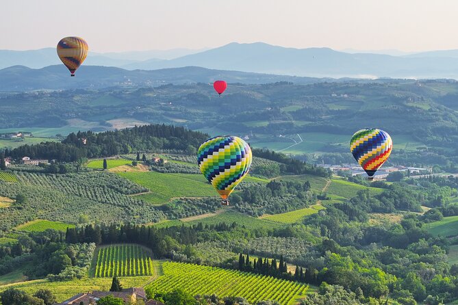 Hot Air Balloon ride in the Chianti Valley Tuscany - One quiet hour above the Tuscan hills