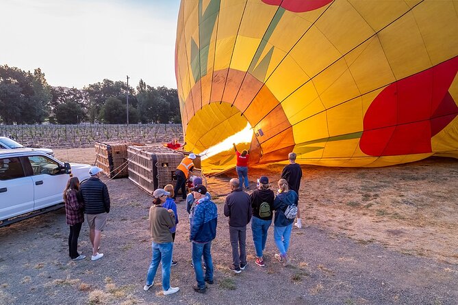 Hot Air Balloon Rides in Napa Valley - Watching the Balloon Come to Life