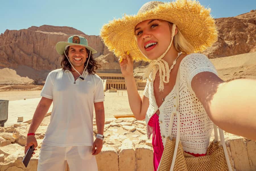 Hurghada: Luxor Highlights All-Inclusive Tour & Balloon Ride - Hatshepsut’s temple and the Colossi of Memnon