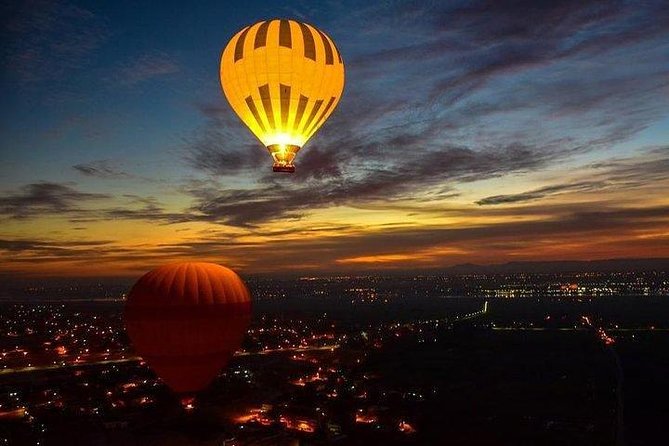 Luxor Hot Air Balloon Skyscope sunrise, temples, Nile watching - Landing, refreshments, and the return trip