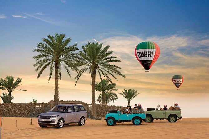 Luxury Hot Air Balloon, Land Rover Defender & Michelin Breakfast - A drone show before sunrise flight