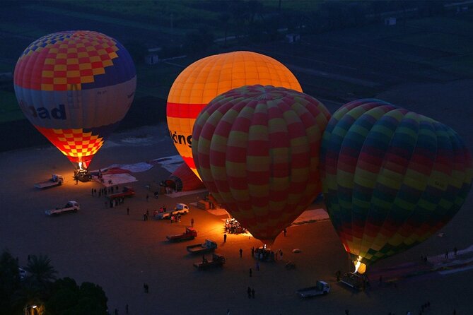 Luxury Hot Air Balloon Ride Luxor, Egypt VIP Service - Landing, refreshments, and the ride back