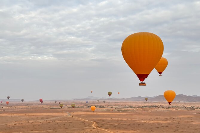 Marrakech:Hot Air Balloon Ride Over the Atlas&Berber Breakfast - Coffee, croissants, and the balloon taking shape