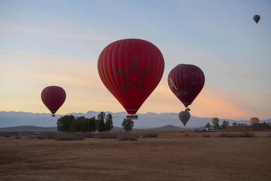 Marrakech: Hot Air Balloon Ride with Breakfast & Transfer - Preparing for takeoff near the Atlas Mountains