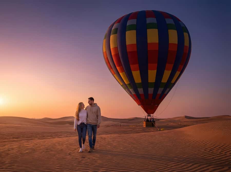 Noble Life Sunrise Hot Air Balloon Ride Over Dubai Desert - Sunrise From the Basket