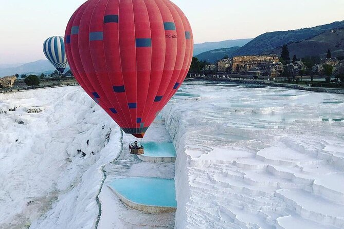 Pamukkale Hot Air Balloon Ride Certificate and 2 Meals in Antalya - Walking across the Pamukkale terraces