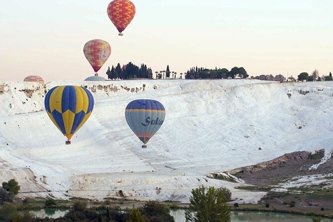 Pamukkale Hot Air Balloon w/Flight Certificates,Champagne Toast & Hotel Transfer - The Launch and the First Minutes Above Pamukkale