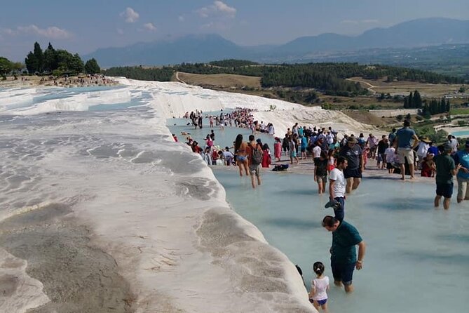 Pamukkale Tour from Kusadasi with Hot Air Balloon Flight - Walking the White Travertine Terraces