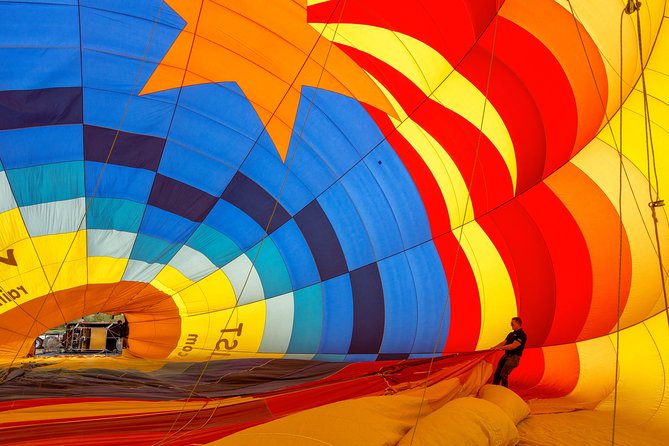 Phoenix Hot Air Balloon Ride at Sunrise - Helping inflate the balloon before takeoff