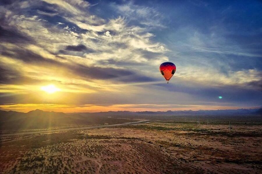Phoenix: Hot Air Balloon Ride with Champagne and Catering - Landing, breakfast, and the desert toast