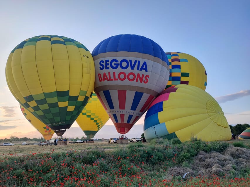 Segovia: Hot-Air Balloon Flight with Optional 3-Course Lunch - The launch field near Segovia city